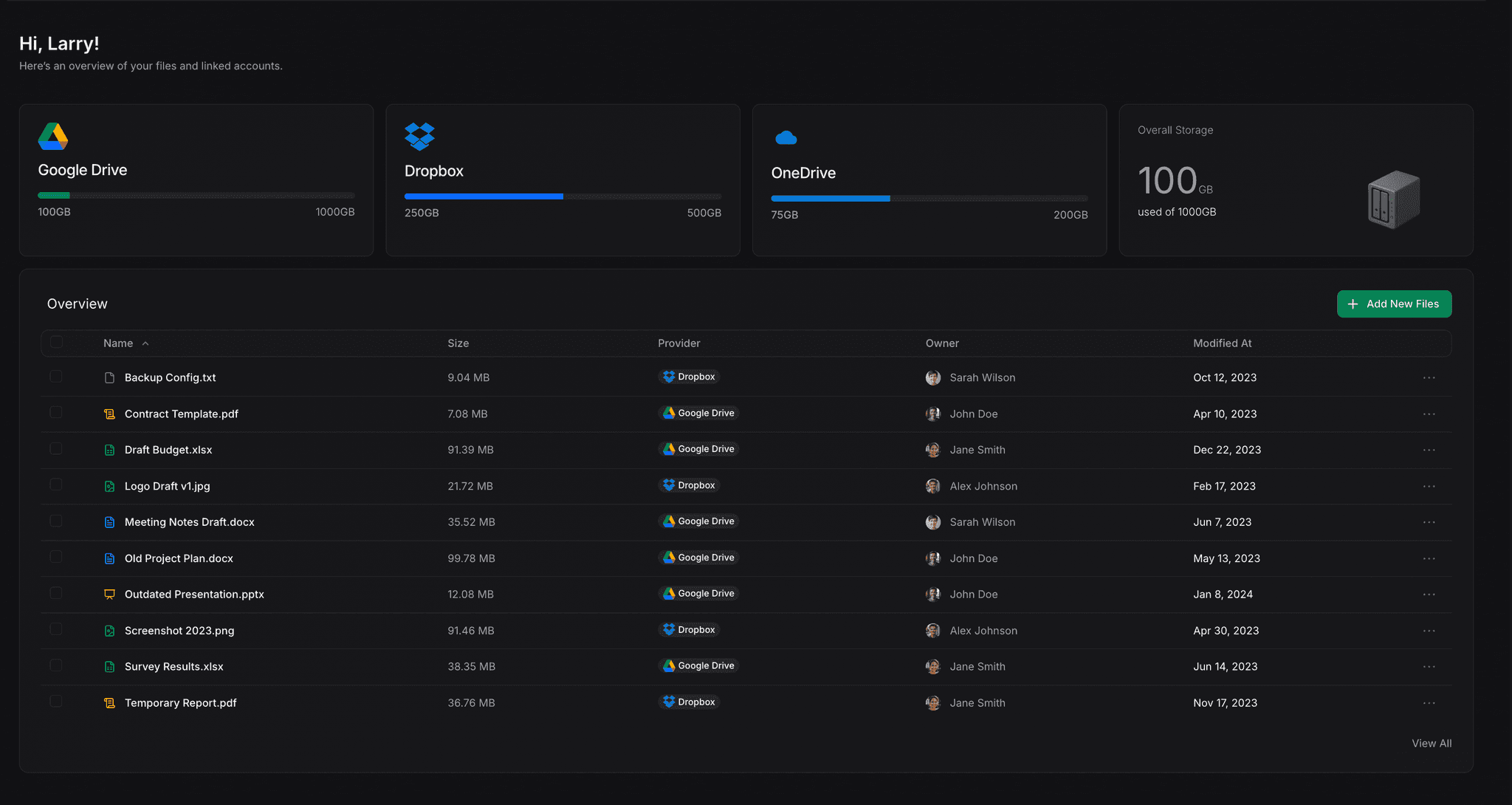 Dashboard Preview